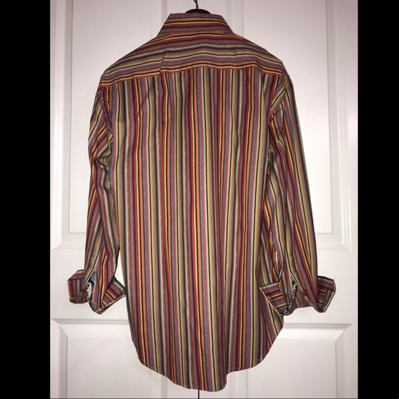 Robert Graham Shirt Mens Button Down Size L - Picture 2 of 8